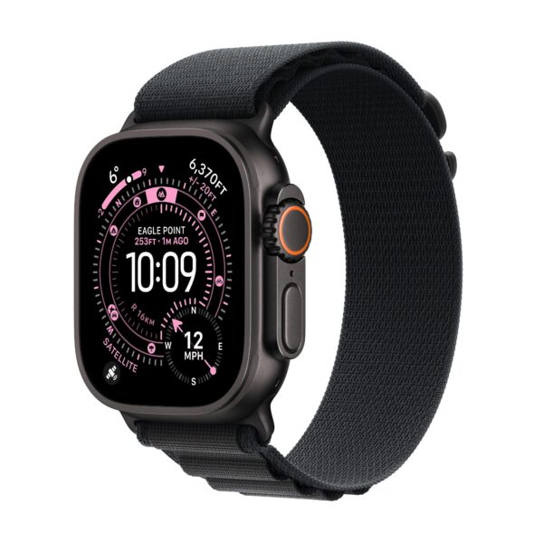 Apple Watch Ultra 3 GPS + Cellular 49mm Black Titanium Case with Black Alpine Loop
