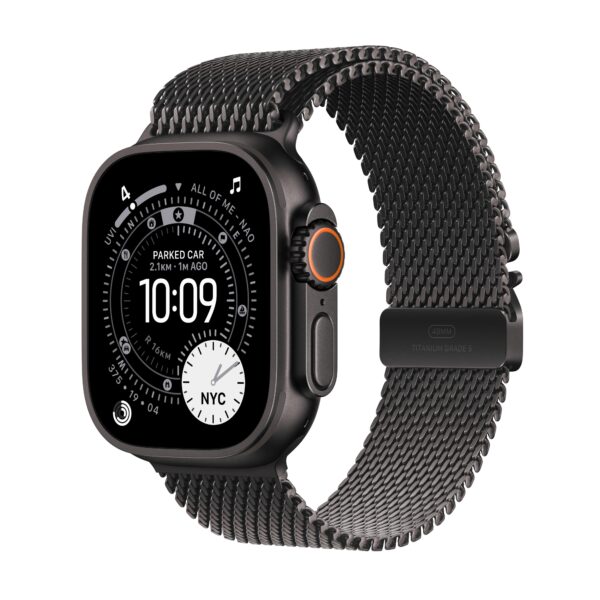 Apple Watch Ultra 3 GPS + Cellular 49mm Black Titanium Case with Black Titanium Milanese Loop