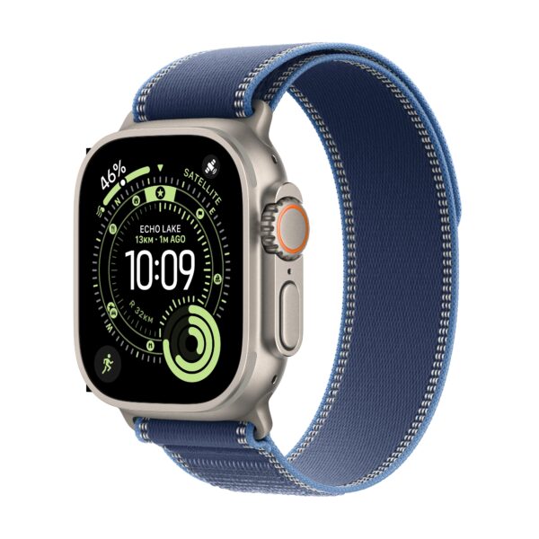 Apple Watch Ultra 3 GPS + Cellular 49mm Natural Titanium Case with Blue:Bright Blue Trail Loop