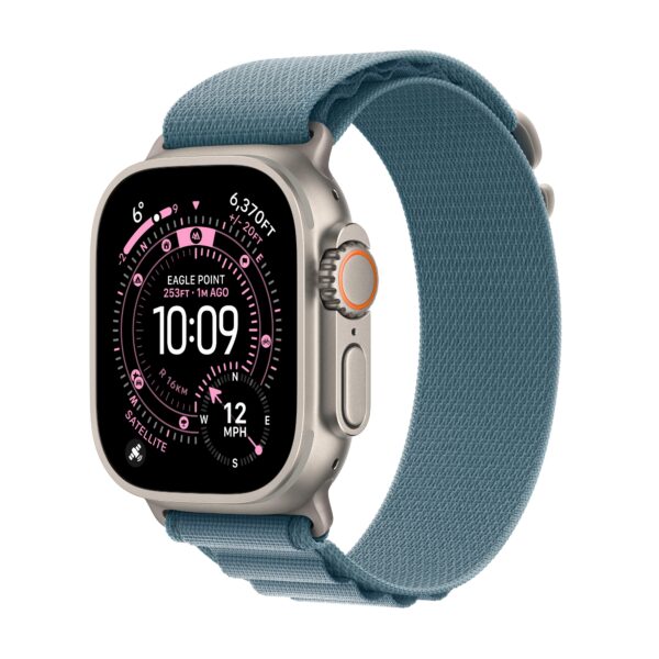 Apple Watch Ultra 3 GPS + Cellular 49mm Natural Titanium Case with Light Blue Alpine Loop